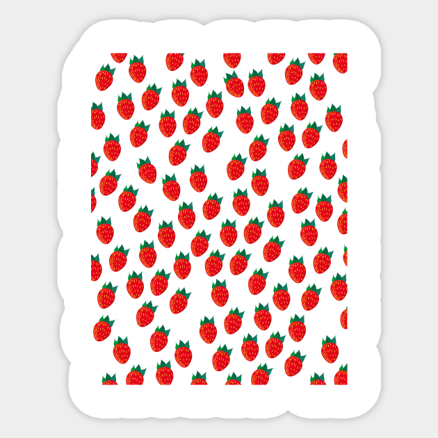 Cartoon Strawberry fruit Sticker by nickemporium1